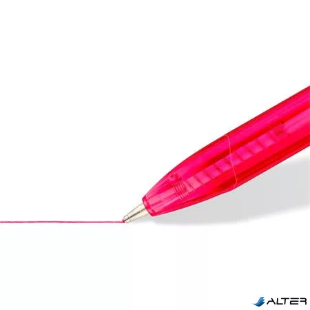 Golyóstoll, 1 mm, nyomógombos, STAEDTLER "Ball 423 M", piros