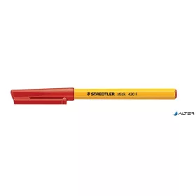   Golyóstoll, 0,3 mm, kupakos, STAEDTLER "Stick 430 F", piros