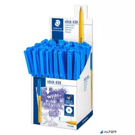   Golyóstoll, 0,3 mm, kupakos, STAEDTLER 'Stick 430 F', kék