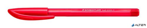 Golyóstoll, 0,3 mm, kupakos, STAEDTLER "Ball 432", piros