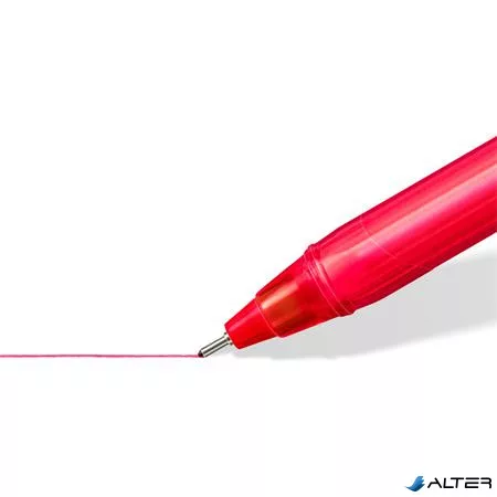 Golyóstoll, 0,3 mm, kupakos, STAEDTLER 'Ball 432', piros