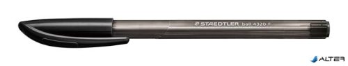 Golyóstoll, 0,3 mm, kupakos, STAEDTLER 'Ball 432', fekete