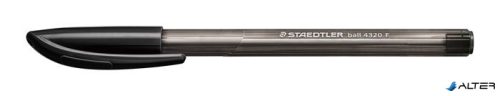 Golyóstoll, 0,3 mm, kupakos, STAEDTLER "Ball 432", fekete
