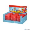 Hegyező display, egylyukú, tartályos, STABILO "Woody 3 in 1", piros