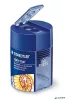 Hegyező, kétlyukú, tartályos, STAEDTLER "Noris 512 F", kék