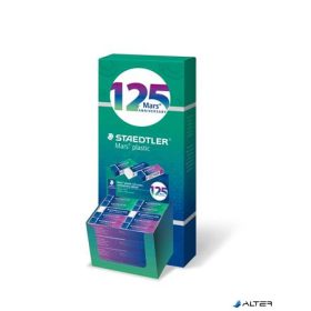   Radír display, STAEDTLER "Mars® Plastic 526, 125 years", kék-zöld-lila