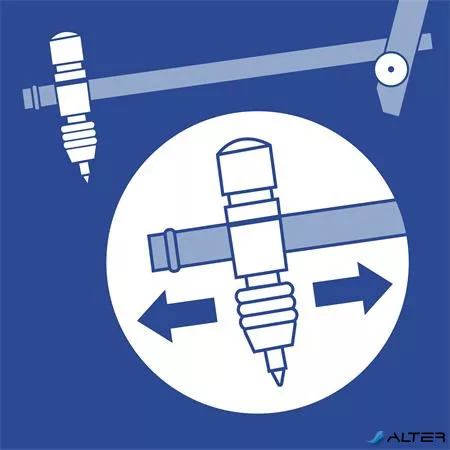 Körző készlet, precíziós, 3 darabos, STAEDTLER 'Mars® comfort 552'