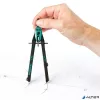 Körző készlet, precíziós, 3 darabos, STAEDTLER "Norix® 555", zöld