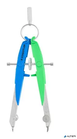 Körző készlet, precíziós, 2 darabos, STAEDTLER "Mars Comfort 556", neon kék/zöld