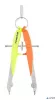 Körző készlet, precíziós, 2 darabos, STAEDTLER 'Mars Comfort 556', neon sárga/narancs