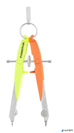 Körző készlet, precíziós, 2 darabos, STAEDTLER 'Mars Comfort 556', neon sárga/narancs