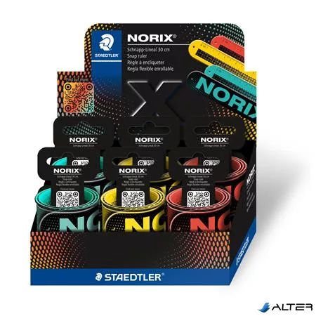 Vonalzó, rugalmas, csuklóra pattintható, 30 cm, STAEDTLER, 'Norix® 565'