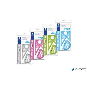   Vonalzókészlet, műanyag, hajlítható, 4 darabos, STAEDTLER "569 PB", vegyes színek