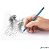 Grafitceruza készlet, hegyezővel, radírral, hatszögletű, STAEDTLER 'Mars Lumograph 100', 6 különböző keménység