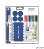 Táblamarker készlet, 2 mm, kúpos, STAEDTLER "Lumocolor® Set 613 S", 10 darabos