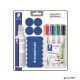Táblamarker készlet, 2 mm, kúpos, STAEDTLER "Lumocolor® Set 613 S", 10 darabos