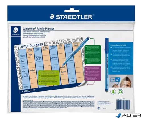 Családi tervező, törölhető, STAEDTLER "Lumocolor® 641 FP"