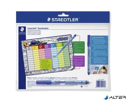 Órarend, törölhető, öntapadós, STAEDTLER "641 SP2"