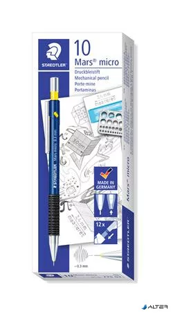 Nyomósirón, 0,3 mm, STAEDTLER "Mars micro 775", kék