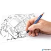 Nyomósirón, 0,5 mm, STAEDTLER "Mars micro 775", kék