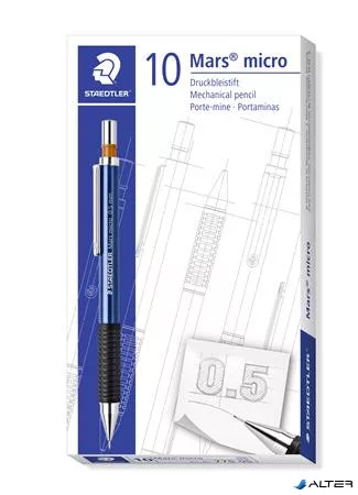 Nyomósirón, 0,5 mm, STAEDTLER "Mars micro 775", kék