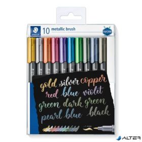   Dekormarker, 1-6 mm, kúpos, STAEDTLER "8321", 10 különböző metál szín