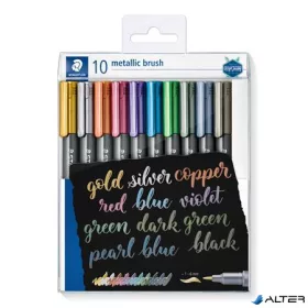   Dekormarker, 1-6 mm, kúpos, STAEDTLER "8321", 10 különböző metál szín