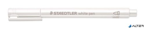 Dekormarker, 1-2 mm, kúpos, STAEDTLER '8323', fehér