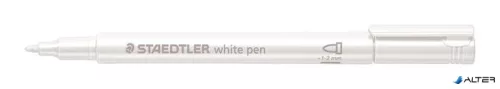 Dekormarker, 1-2 mm, kúpos, STAEDTLER "8323", fehér