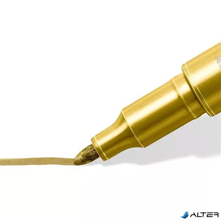 Dekormarker, 1-2 mm, kúpos, STAEDTLER '8323', arany