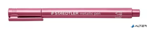 Dekormarker, 1-2 mm, kúpos, STAEDTLER "8323", metálpiros