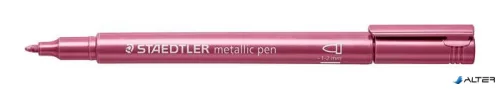 Dekormarker, 1-2 mm, kúpos, STAEDTLER "8323", metálpiros