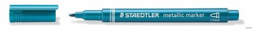 Dekormarker, 1-2 mm, kúpos, STAEDTLER "8323", metálkék