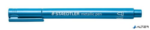 Dekormarker, 1-2 mm, kúpos, STAEDTLER "8323", metálkék