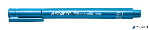 Dekormarker, 1-2 mm, kúpos, STAEDTLER "8323", metálkék