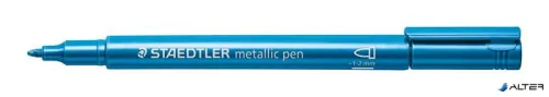 Dekormarker, 1-2 mm, kúpos, STAEDTLER "8323", metálkék