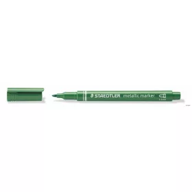   Dekormarker, 1-2 mm, kúpos, STAEDTLER "8323", metálzöld