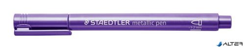 Dekormarker, 1-2 mm, kúpos, STAEDTLER '8323', metál lila
