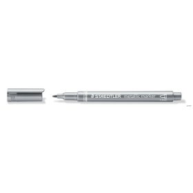   Dekormarker, 1-2 mm, kúpos, STAEDTLER '8323', ezüst