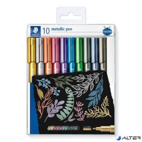   Dekormarker készlet, 1-2 mm, kúpos, STAEDTLER '8323', 10 különböző szín