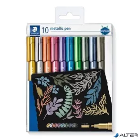   Dekormarker készlet, 1-2 mm, kúpos, STAEDTLER "8323", 10 különböző szín