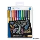 Dekormarker készlet, 1-2 mm, kúpos, STAEDTLER '8323', 10 különböző szín