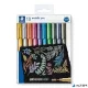 Dekormarker készlet, 1-2 mm, kúpos, STAEDTLER "8323", 10 különböző szín