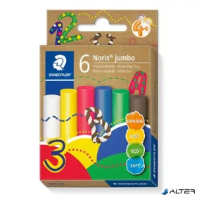   Modellező gyurma készlet, STAEDTLER "Noris® jumbo 842", 6 különböző szín