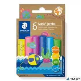   Modellező gyurma készlet, STAEDTLER "Noris® jumbo 842", 6 különböző csillámos szín