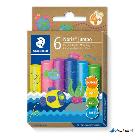 Modellező gyurma készlet, STAEDTLER "Noris® jumbo 842", 6 különböző csillámos szín