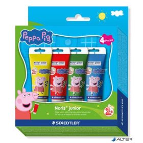   Ujjfesték, STAEDTLER 'Noris® Junior 8814', Peppa malac, 4 szín