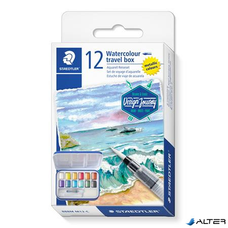 Vízfesték, 12 darabos, STAEDTLER "Noris 888 Design Journey"