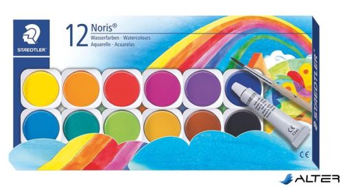 Vízfesték, 12 darabos, STAEDTLER 'Noris 888'