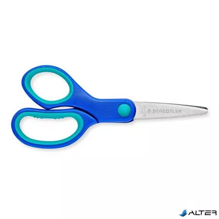 Olló, iskolai, 14 cm, balkezes, STAEDTLER 'Noris 965', kék